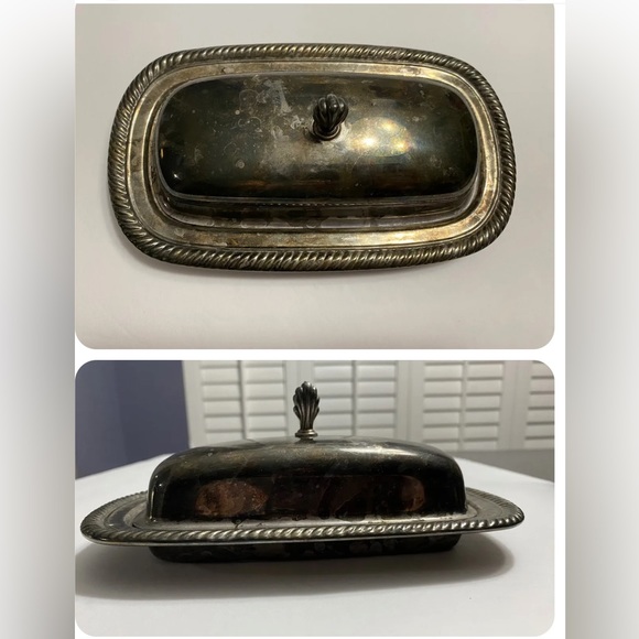 Vintage WM Rogers Silver-Plated Butter Dish - Picture 12 of 12